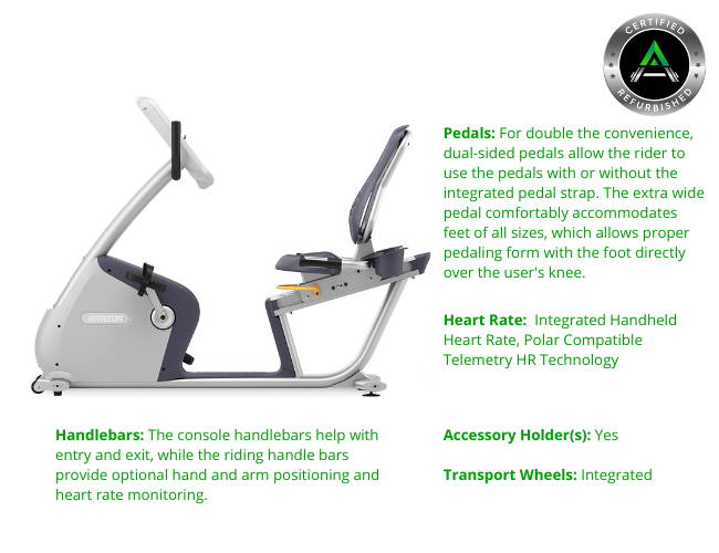 Precor RBK 815 Recumbent Bike P10 Console Refurbished Ace Fitness Equipment